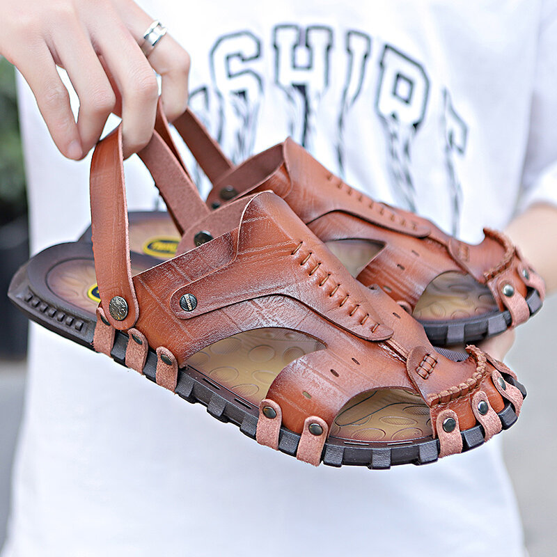 Men Outdoor Water Garden No-glue Slip Resistant Gladiator Sandals