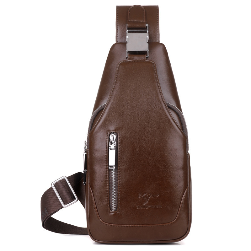 Leather Chest Bag, single bag, men bag, shoulder bag, Crossbody, Chest Bag, pu bag