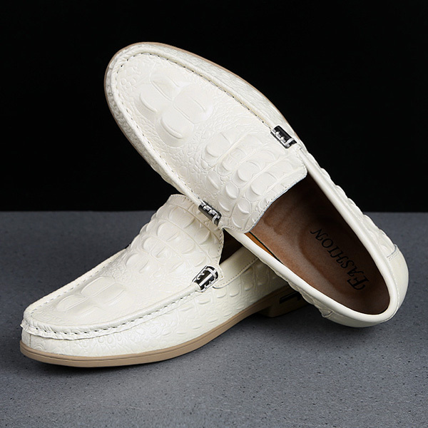 Flat Driving Shoes, Moccasin Boat Shoes, Men's Casual Loafer, Slip-on
