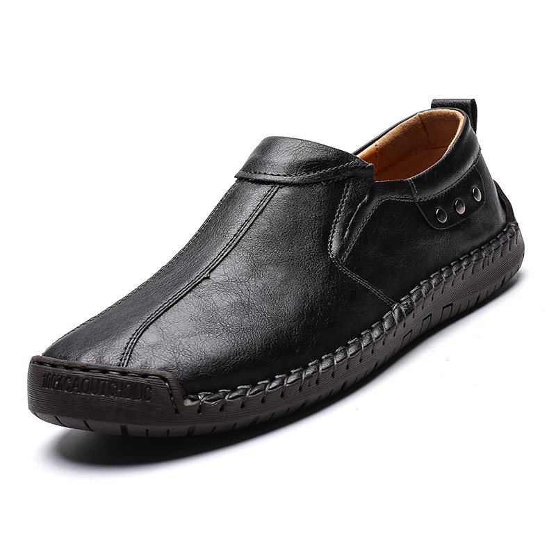 Men's Driving Causal shoes, Loafers, Slip on Leather, Handmade Flats, Classic Comfortable Oxford, Walking Shoes
