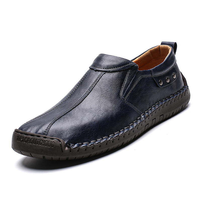 Men's Driving Causal shoes, Loafers, Slip on Leather, Handmade Flats, Classic Comfortable Oxford, Walking Shoes
