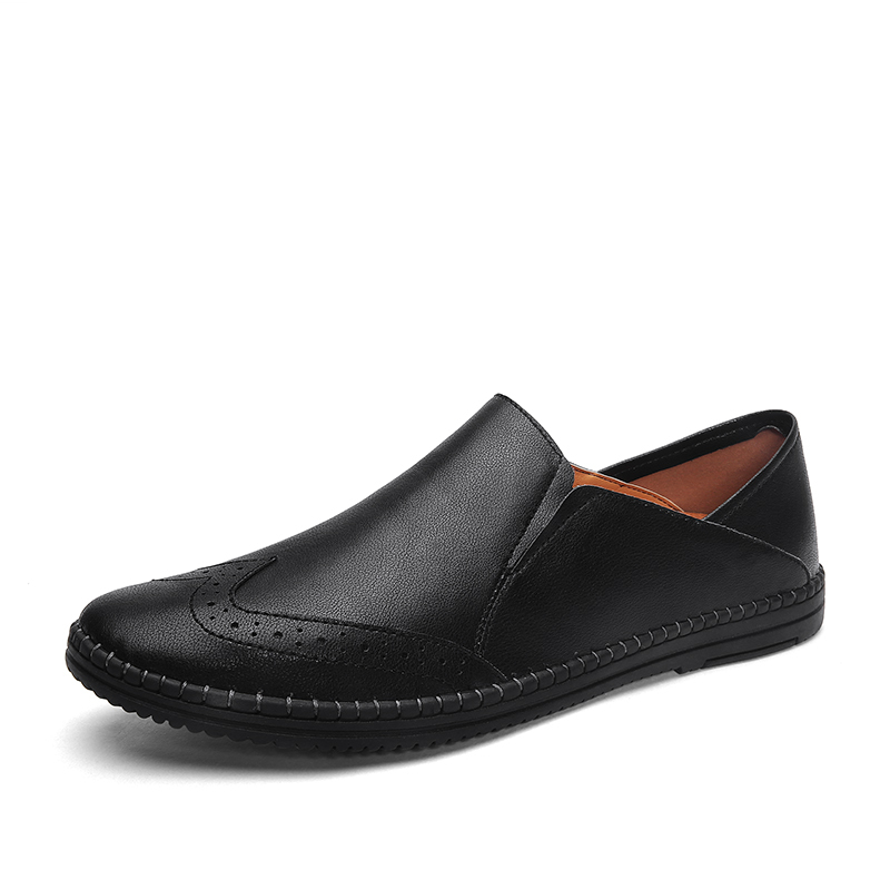 Men Leather Driving Shoes, Fashion Slippers, Casual Slip on, Walking Loafers Shoes