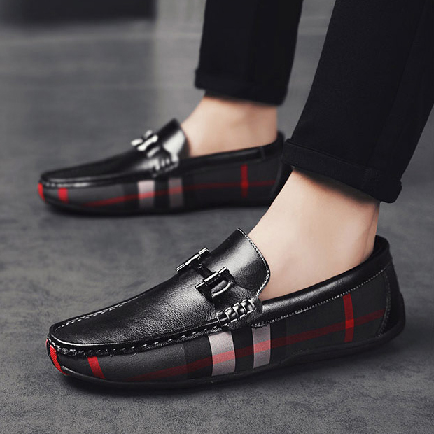 Men's Driving Shoes Premium Genuine Leather Fashion Slipper Casual Slip On Loafers Shoes