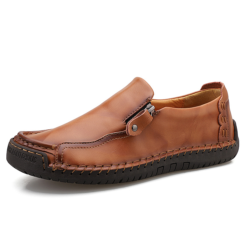 Four Seasons, Leather, Zipper, Driving Loafer