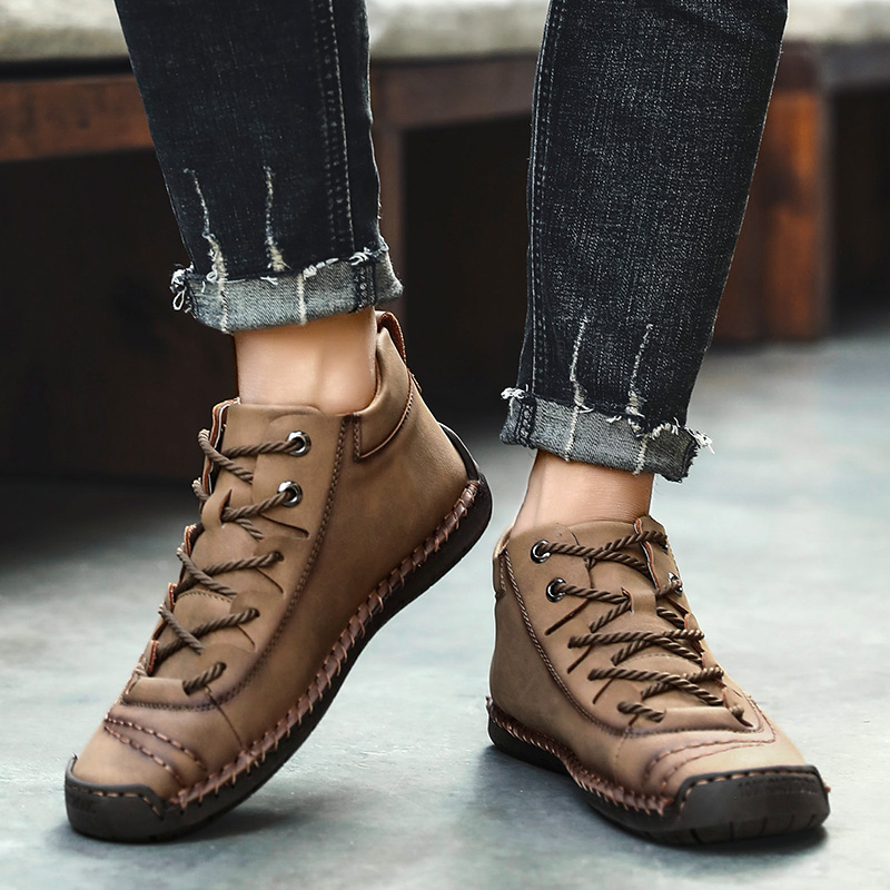 Winter, Lace-up, Winter Boots, Ankle Boots, Synthetic Leather