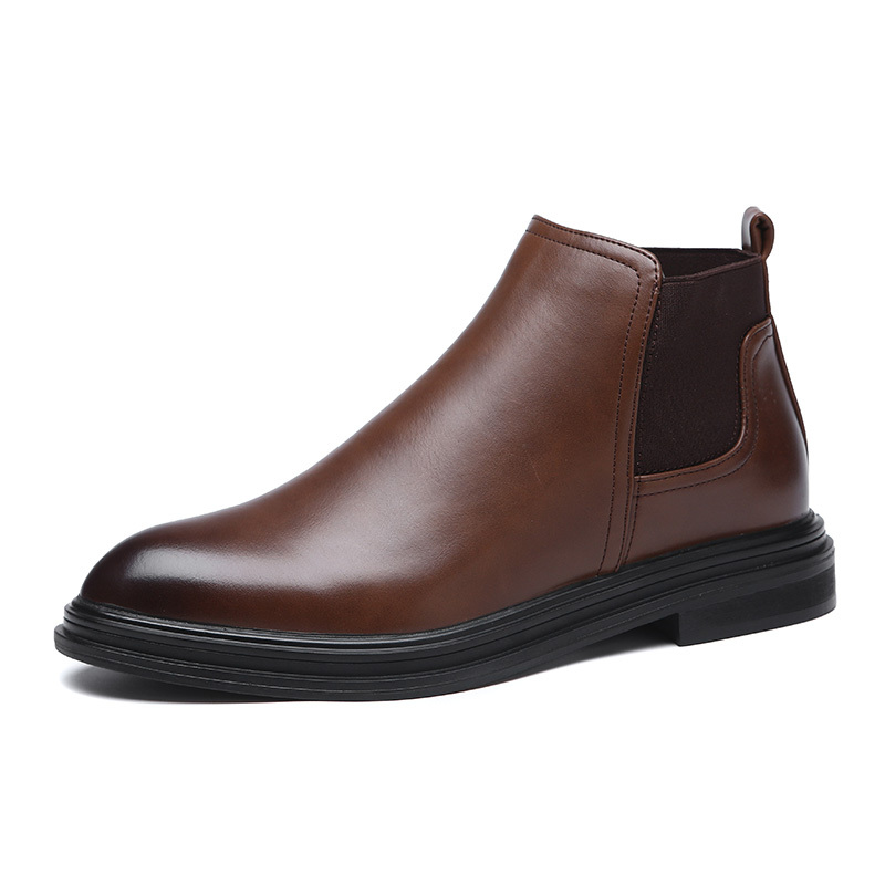 Men's, Autumn, Winter, Hot, Slip-on, Synthetic Leather, Winter Boots, Ankle Boots, Chelsea boots