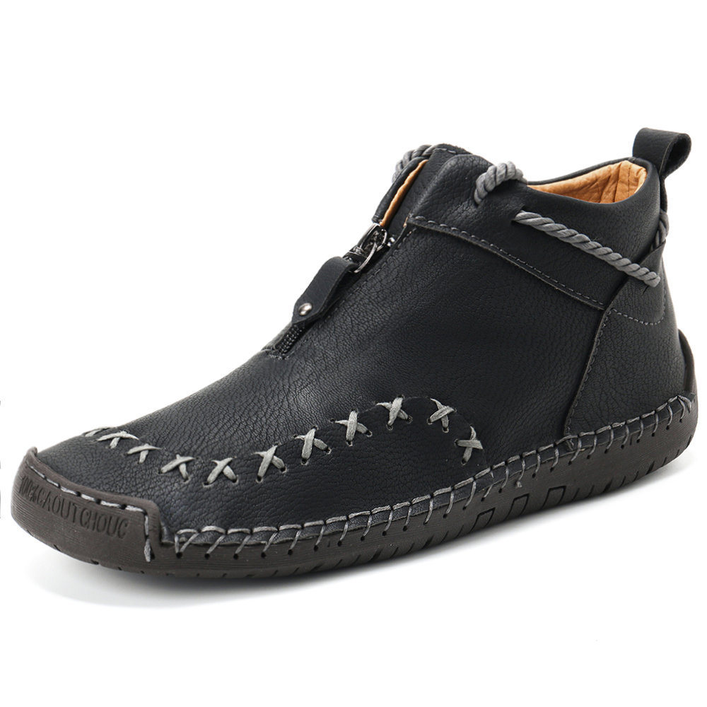 Men's, Autumn, Winter, Hand Stitching, Non Slip, Casual Ankle Boots, Winter Boots