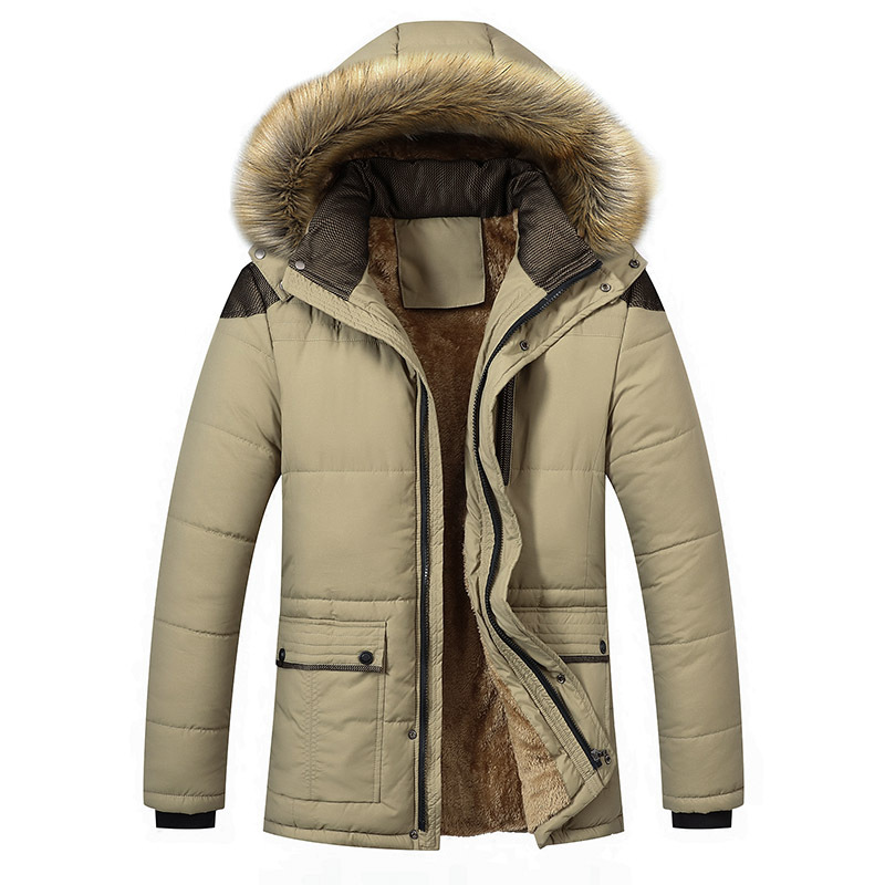 Men, Winter, Outdoor, Thicken Shoulder, Fur Padded, Jacket, Winter Jacket, Winter coats