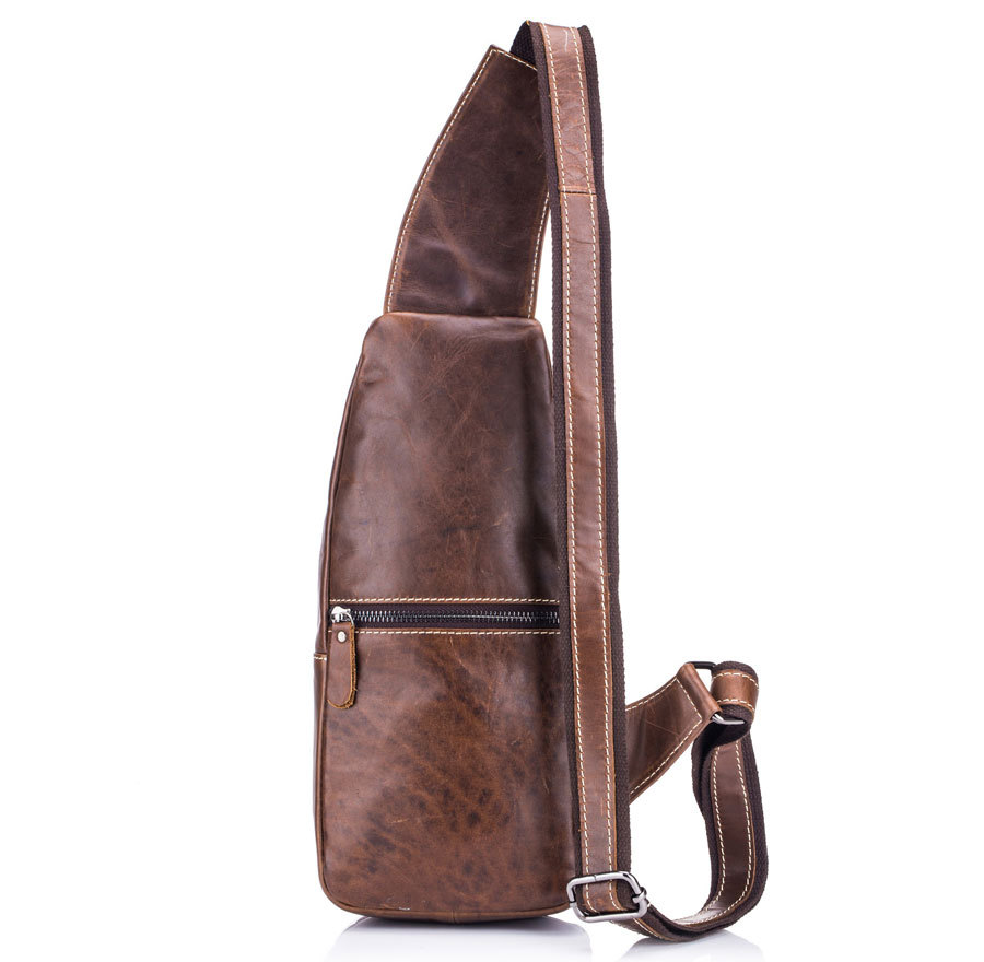 Men's, Vintage, Casual, Leather, Chest Bag, Sling Bag, Shoulder Bag, Hand bag