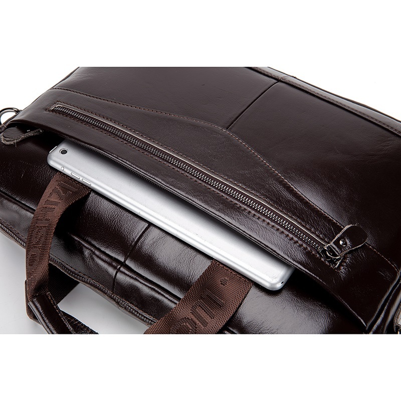 Men's, Fashion, Business, Leather, Laptop Bag, Shoulder bag, briefcase
