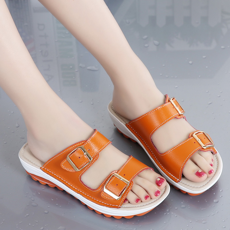 Women's, Summer, Fashion,  Casual, Comfort, Leather, Sandals, Beach shoes