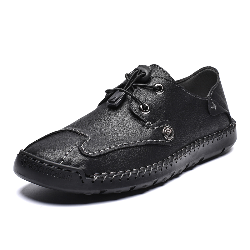 Men's, Four Seasons, Soft, Lace-up, Synthetic Leather, Casual Shoes, Sneaker, Flat Shoes