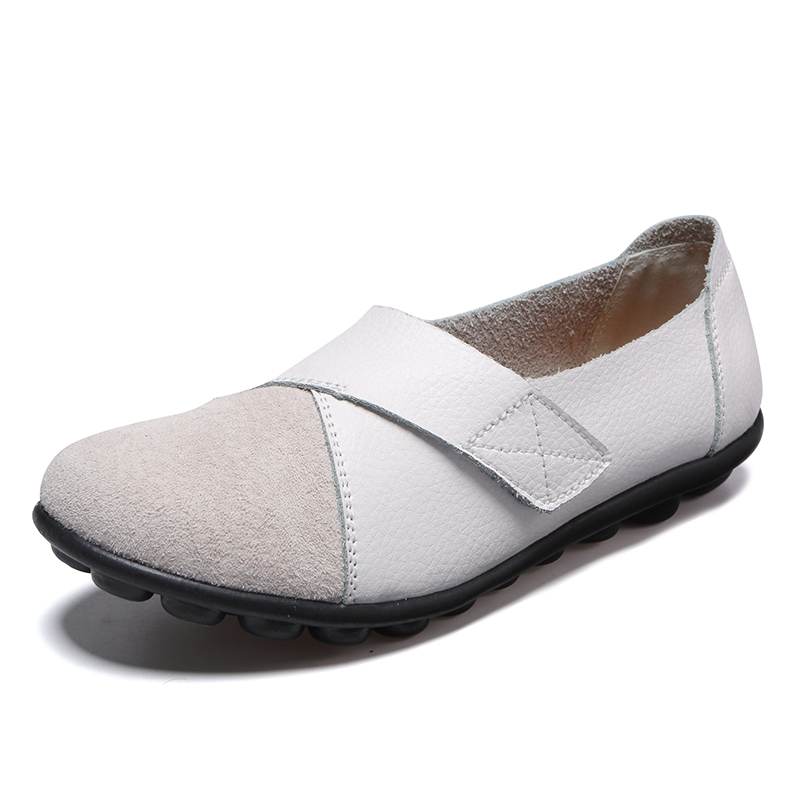 Women's, Four Seasons, Hook Loop, Flat, Microfiber Leather, Loafers, Casual Shoes