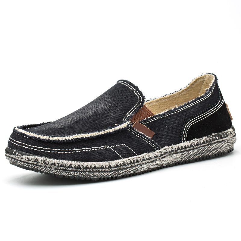 Men's, Four Seasons, Soft, Flat, Denim Canvas, Casual, Loafers, Casual Shoes, Flats