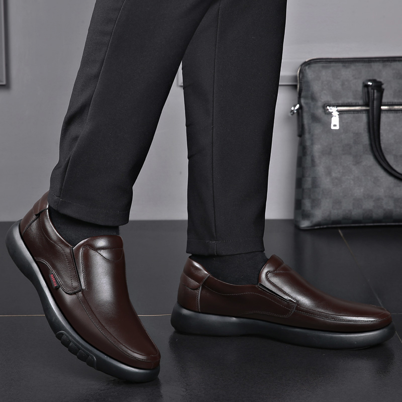 Men's, Four Seasons, Classic, Slip On, Leather, Dress Shoes, Office shoes, Flat shoes