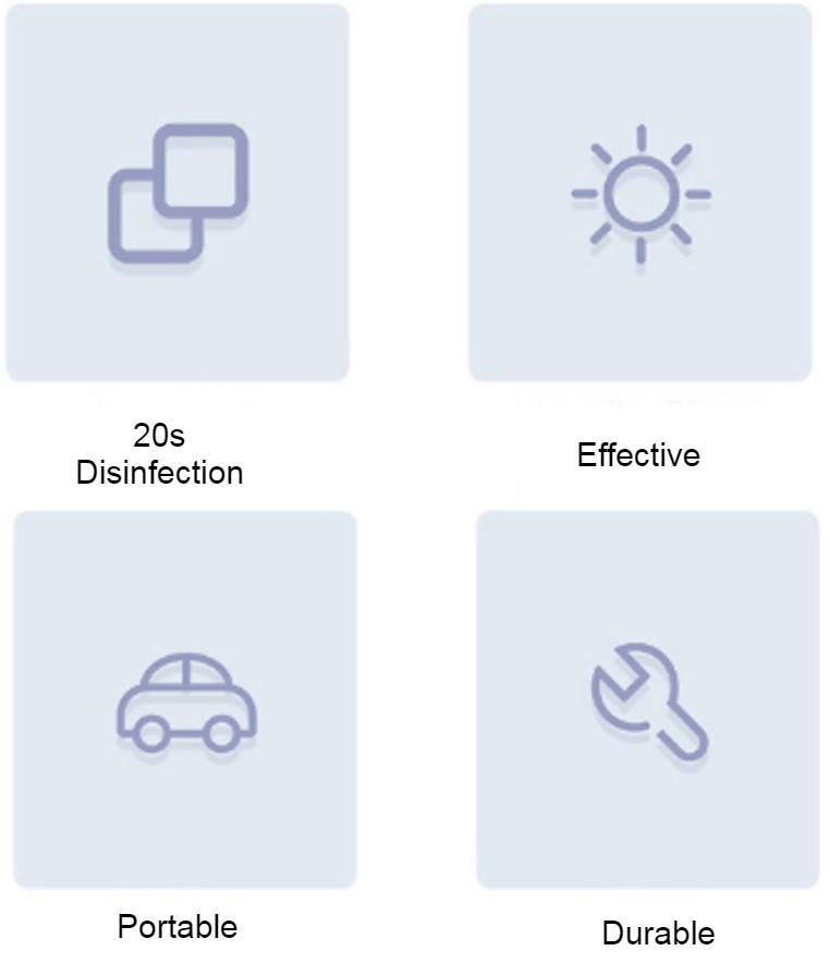 Hand-hold UV germicidal wand detail Image