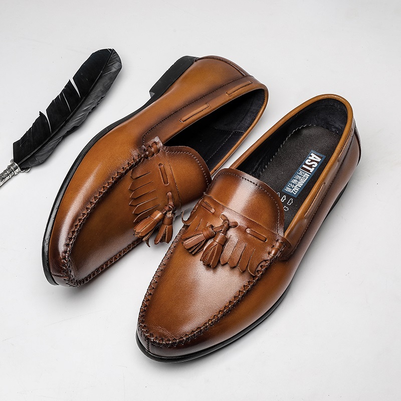 Men's, Four Seasons, Classic, Causal, Leather, Tassel, Dress Loafer, Loafers Shoes