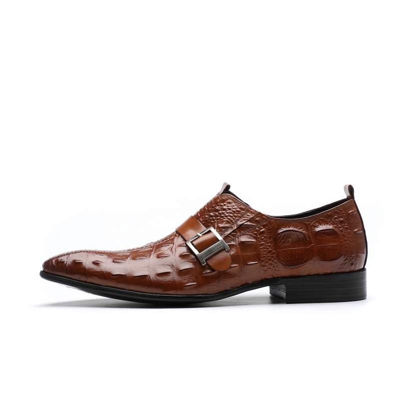 Men's, Four Seasons, Classic, Crocodile, Pattern, Leather, Business Shoes, Dress Shoes, Formal Shoes