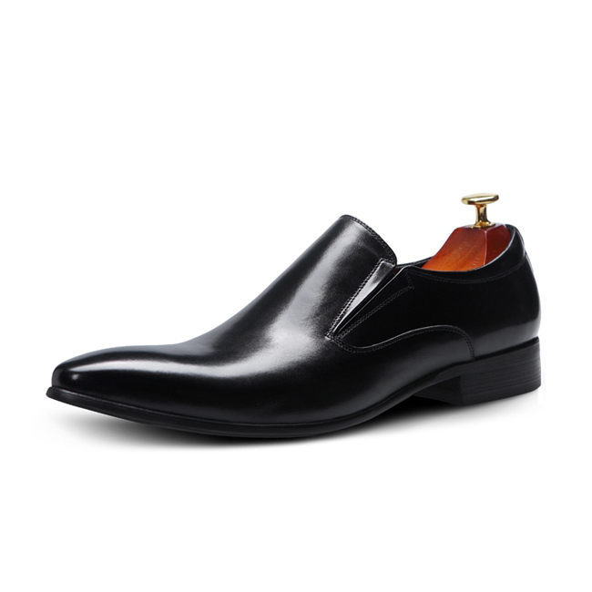 Men's, Four Seasons, Slip-on, Pointed-toe, Leather, Business Shoes, Dress Shoes