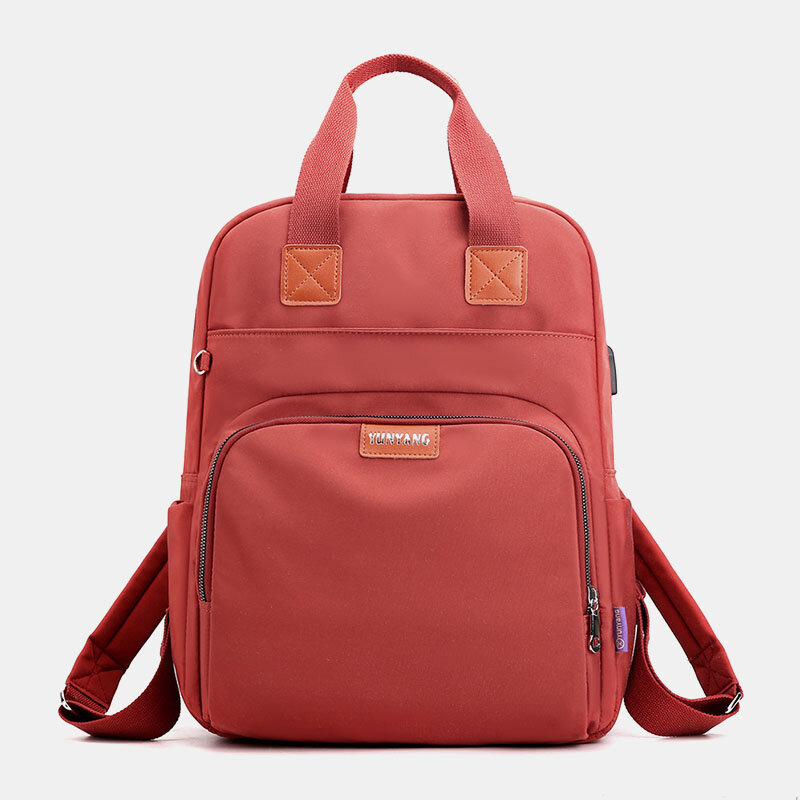 Women Bag, Women Backpack, Casual Backpack, USB Charging, Multifunction, Solid, School Bag Backpack, Backpack