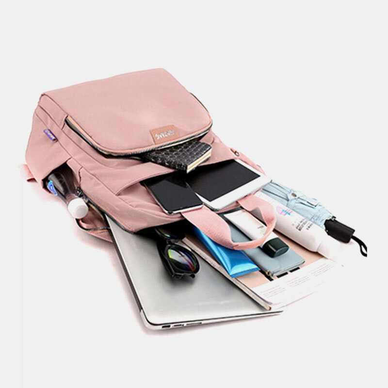 Women Bag, Women Backpack, Casual Backpack, USB Charging, Multifunction, Solid, School Bag Backpack, Backpack