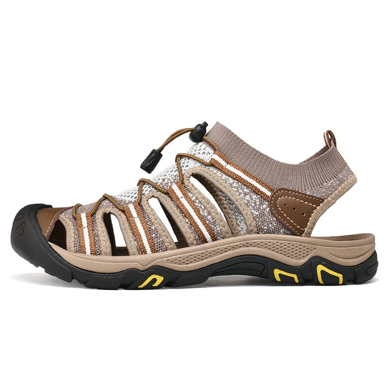 Men Super Comfy Knitted Fabric Soft Outdoor Non Slip Sandals, Sandals