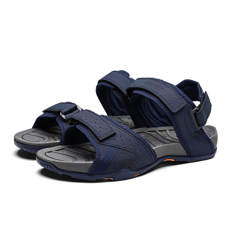 Men Fabric Non Slip Hook Loop Soft Sole Outdoor Casual Sandals , Sandals