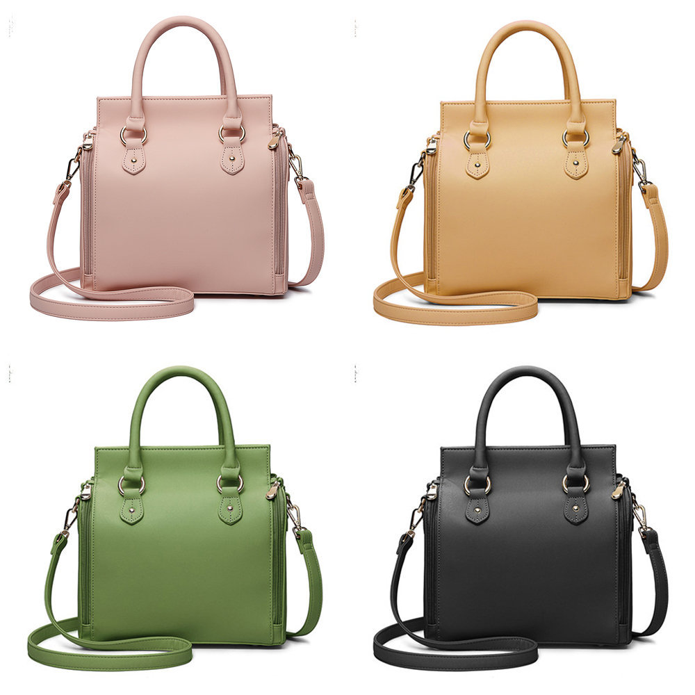 Women Bag, Leather Bag, Solid, Organiser Bag, Multifunction, Casual Shoulder Bag, Handbags