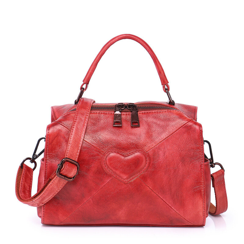 Women Handbags, Leather Handbags, Vintage, Heart-shaped Handbag, Shoulder Bag, Handbags