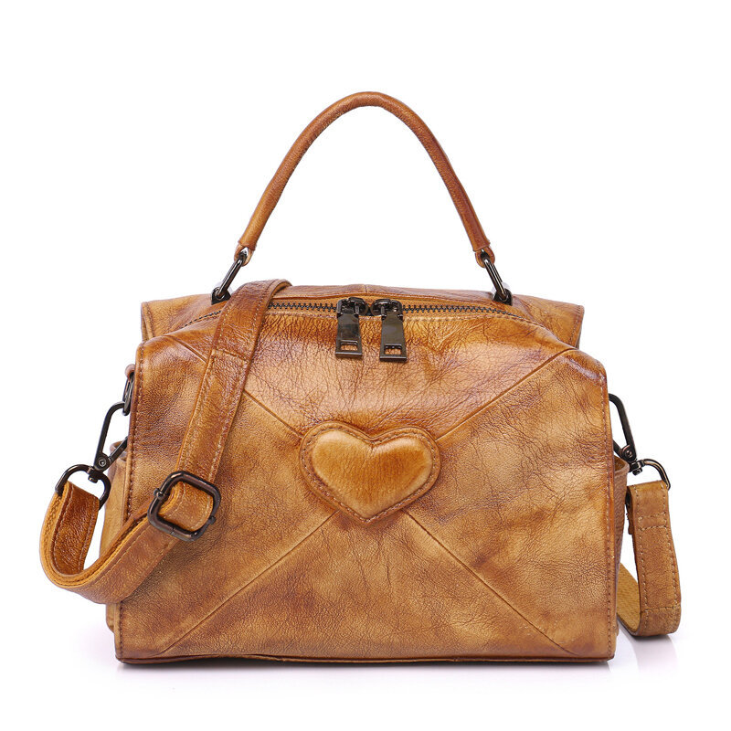 Women Handbags, Leather Handbags, Vintage, Heart-shaped Handbag, Shoulder Bag, Handbags
