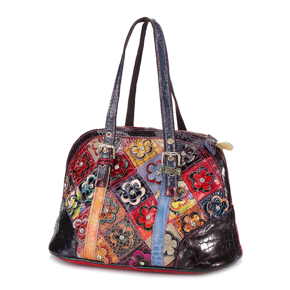 Women Bags, Floral, Bohemian ,Leather Handbags ,Shell ,Large Capacity ,Crossbody Bags,  Women Handbags