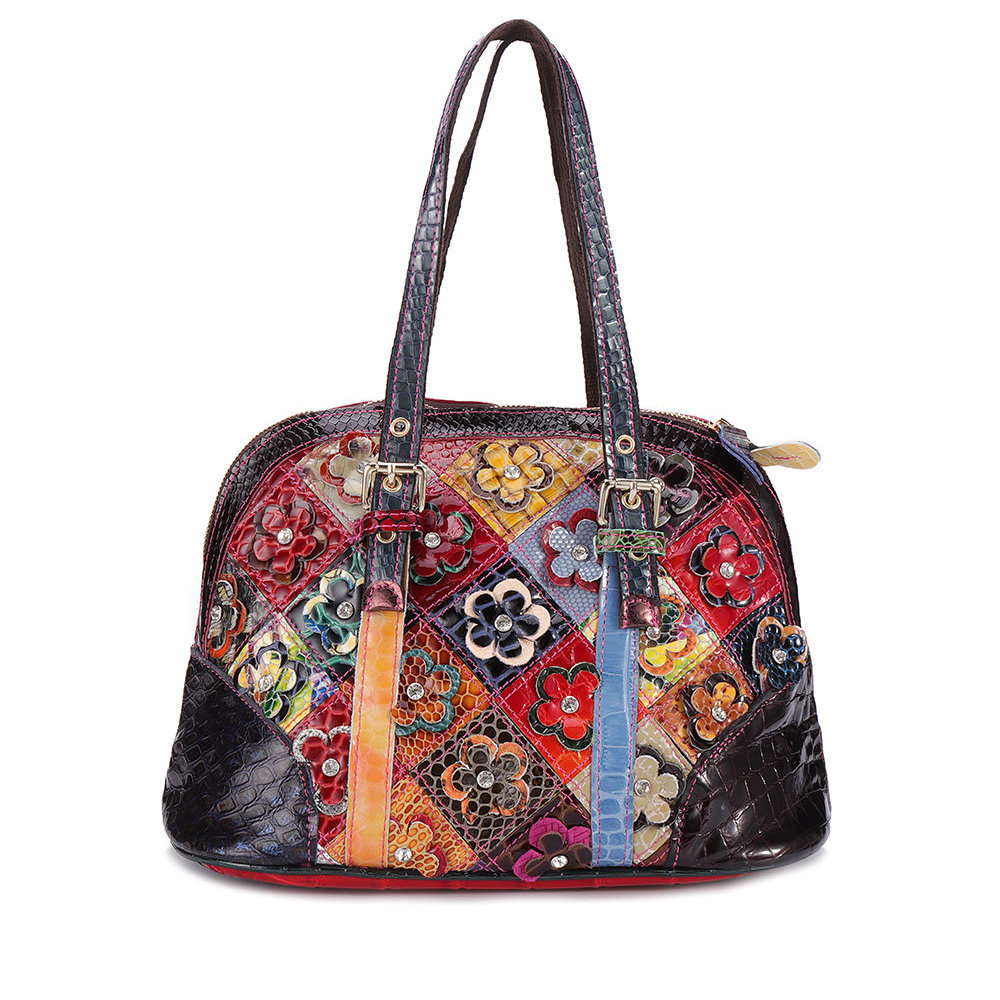 Women Bags, Floral, Bohemian ,Leather Handbags ,Shell ,Large Capacity ,Crossbody Bags,  Women Handbags