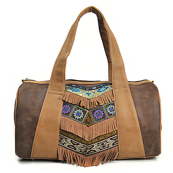 Embroidery Flower, Tote Handbags, Vintage, Women Shoulder Crossbody Bags,  Tassel ,Women Handbags,