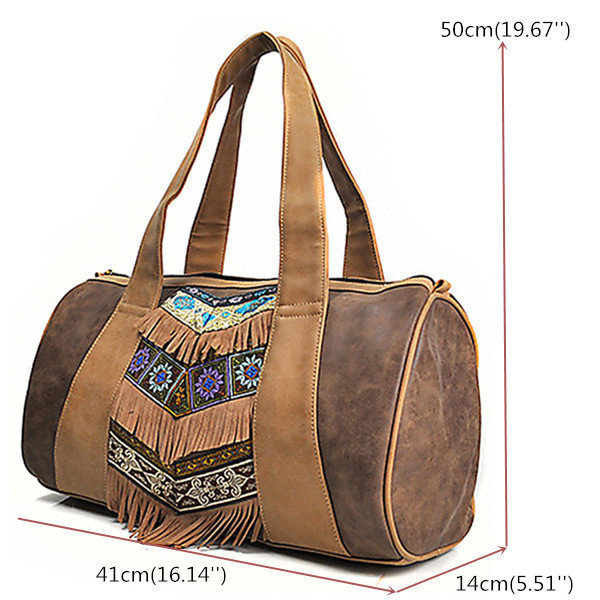 Embroidery Flower, Tote Handbags, Vintage, Women Shoulder Crossbody Bags,  Tassel ,Women Handbags,