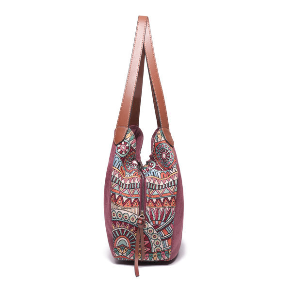 Women Bag ,Bohemia, Large Capacity, Canvas, Floral, Women Handbag, Women Shoulder Bag