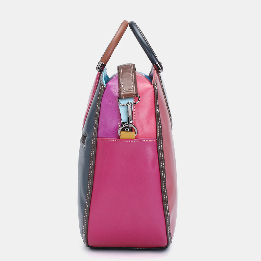 Women Handbags,Women bags, Circle, Women Leather Bag, Patchwork, Crossbody Bags, Zipper Handbags
