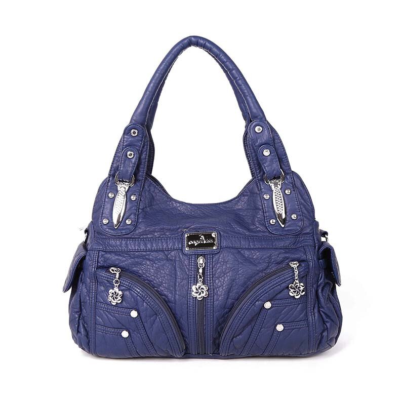 Women, Women Bag, Soft,  PU Leather Handbag, Multi-pocket, Solid, Casual Shoulder Bag, Handbags