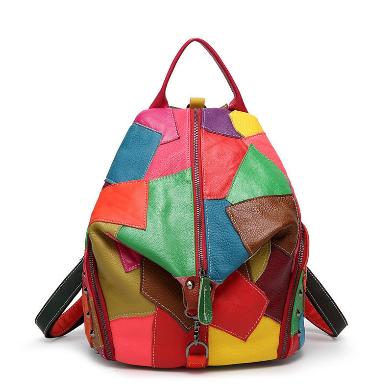Women Bags,Women Backpack,Casual ,Patchwork  Leather ,Large Capacity ,Shoulder Bagsm, Crossbody Bags, Backpack