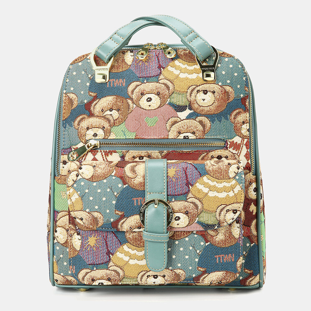 Women Bags, Women Backpack, Bear Pattern, Handbag, Large Capacity, School Bag, Backpack,