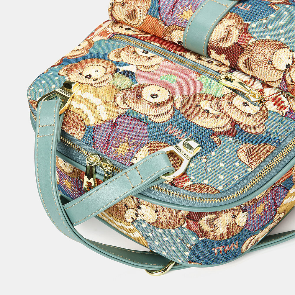 Women Bags, Women Backpack, Bear Pattern, Handbag, Large Capacity, School Bag, Backpack,