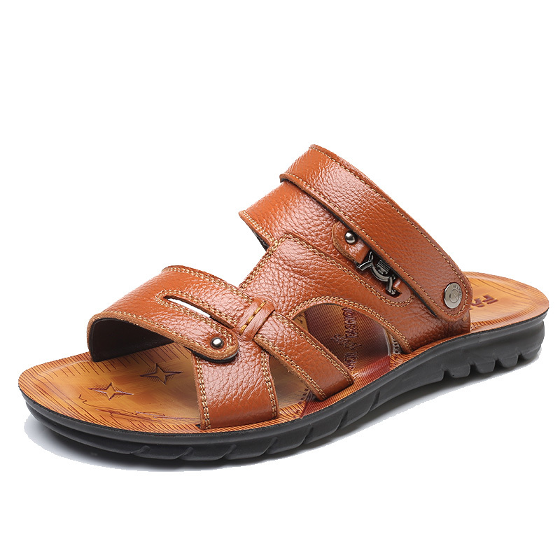 Men Microfiber Leather Comfortable Soft Casual Beach Sandals