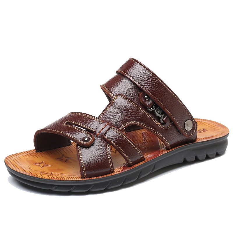 Men Microfiber Leather Comfortable Soft Casual Beach Sandals