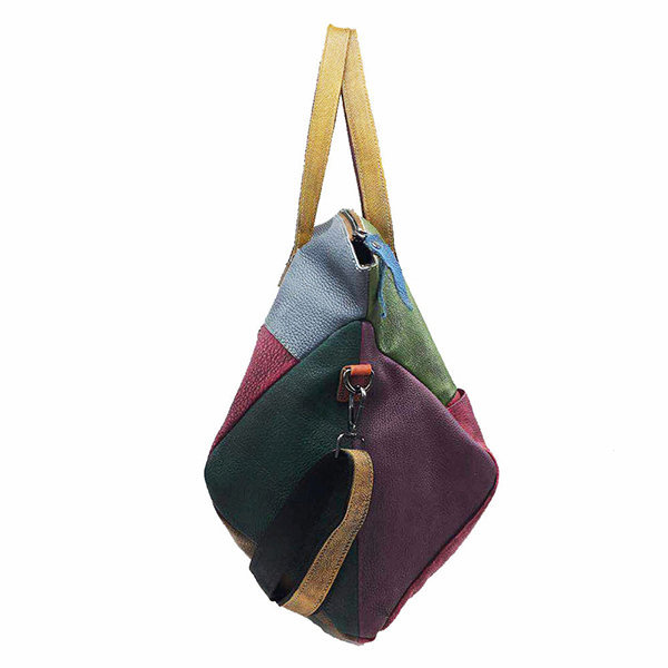 Women Bags, Genuine Leather, Cowhide, Women Handbag ,Crossbody Retro Handmade, Stitching Bag, Women Crossbody Bags