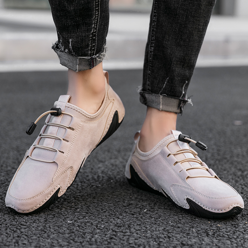 Men's Handmade Leather Shoes Soft Driving Loafers Shoes, Flats Calceus Astor detail Image