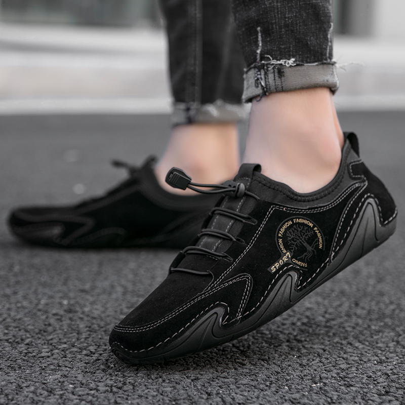 Men's Handmade Leather Shoes Soft Driving Loafers Shoes, Flats Calceus Astor detail Image