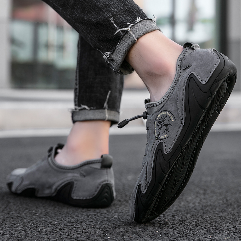 Men's Handmade Leather Shoes Soft Driving Loafers Shoes, Flats Calceus Astor detail Image