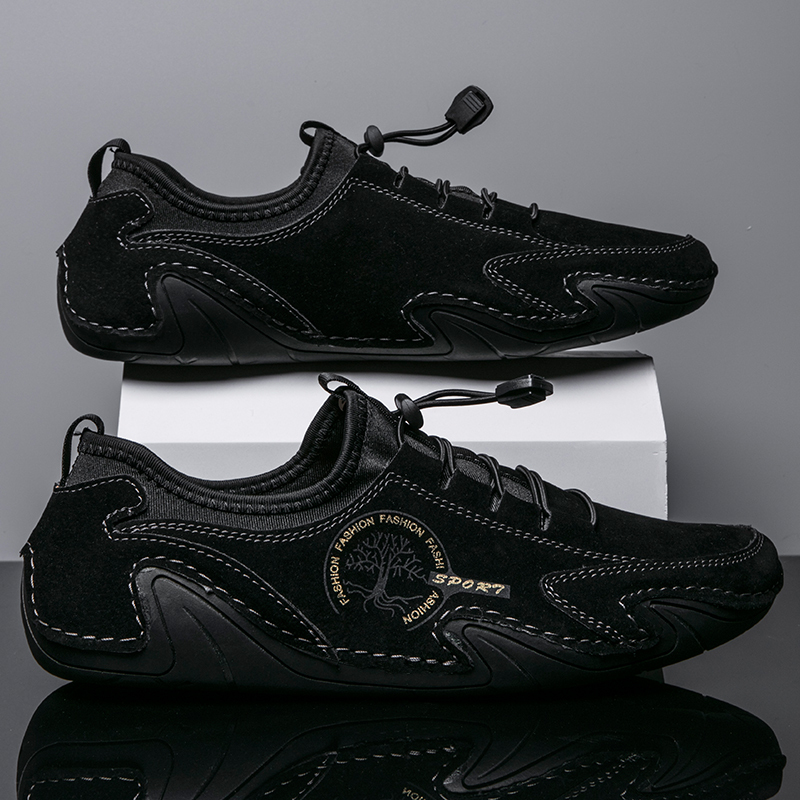 Men's Handmade Leather Shoes Soft Driving Loafers Shoes, Flats Calceus Astor detail Image