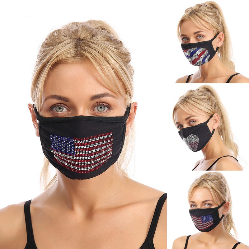 Washable Reusable American Flag Face Masks, Dust Mask
