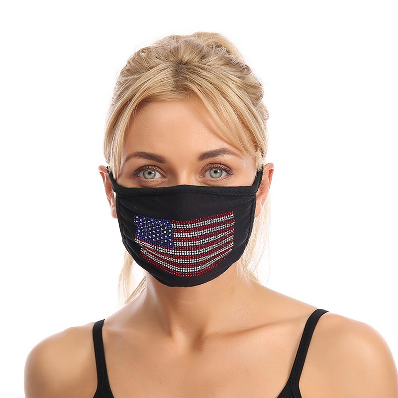 Washable Reusable American Flag Face Masks, Dust Mask