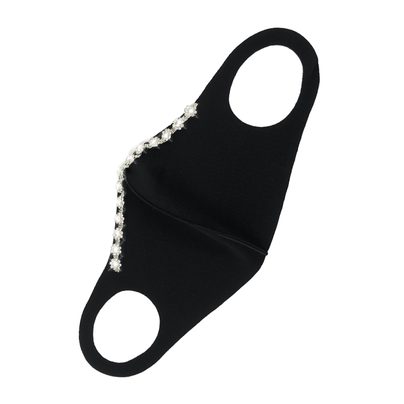 Fashion Reusable Cotton Face Mask With Rhinestone, Dust Mask